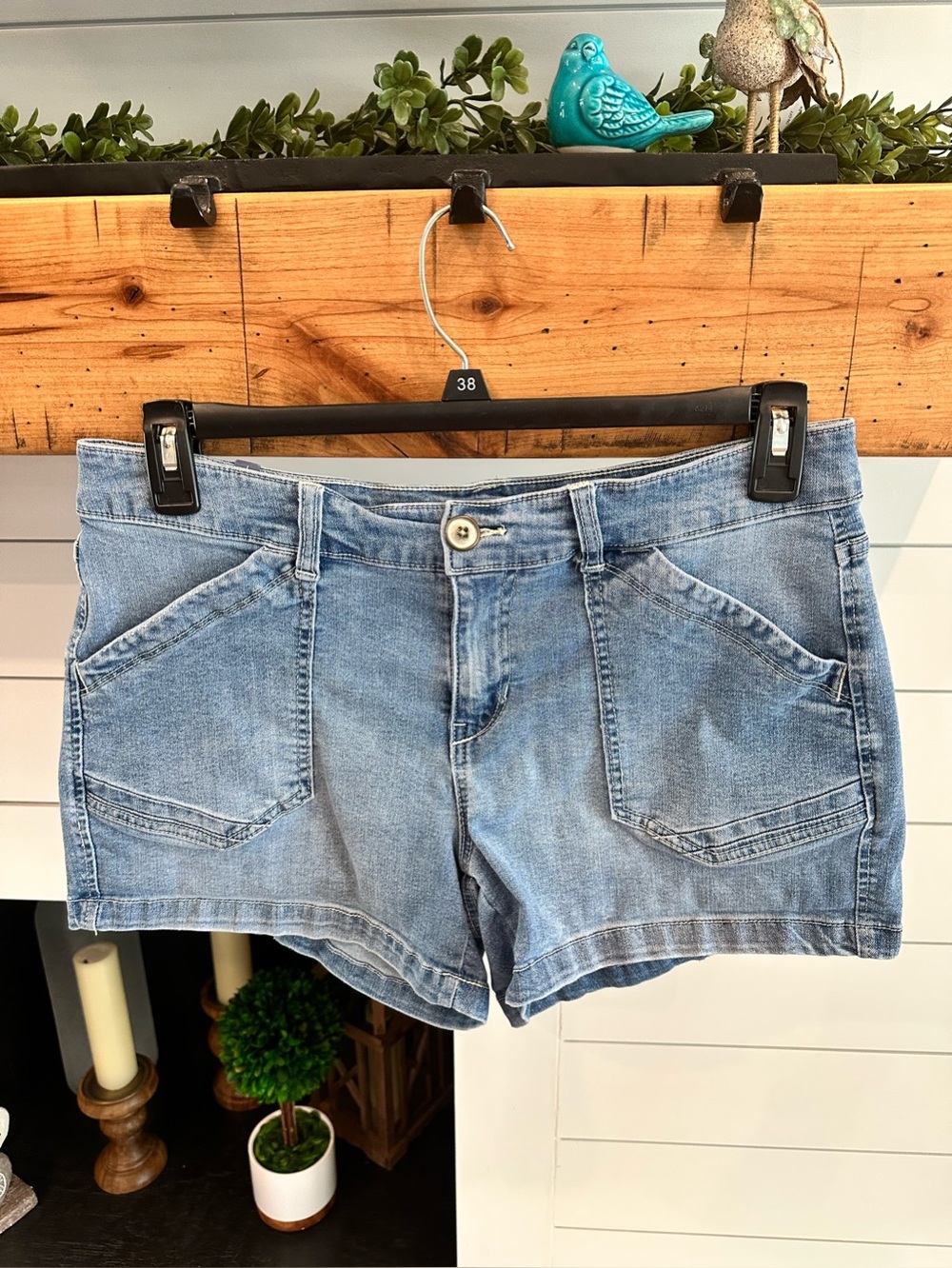 UNIONBAY EUC Denim Stretch Blend Shorts with back flap pockets